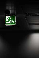 Image showing Exit sign on the wall