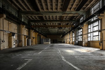 Image showing Industrial interior of an old factory