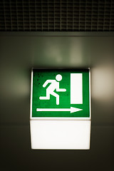 Image showing Exit sign on the wall