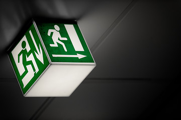 Image showing Exit sign on the wall