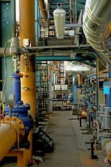 Image showing Industrial interior of a power plant