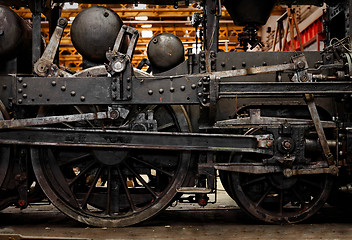 Image showing Part of an old industrial train