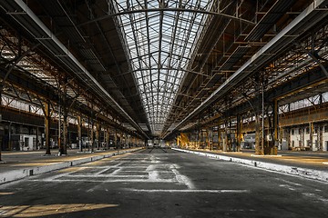 Image showing Industrial interior of an old factory