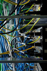 Image showing High tech network cables