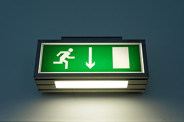 Image showing Exit sign on the wall