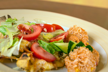 Image showing Delicious mexican food on a plate