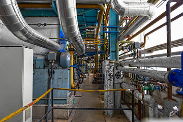 Image showing Industrial interior of a power plant