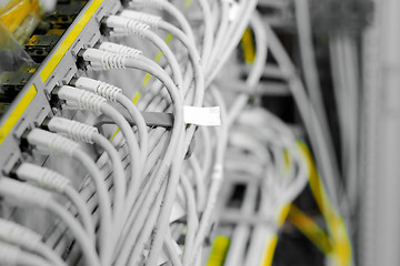 Image showing High tech network cables