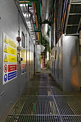 Image showing Industrial interior of a power plant