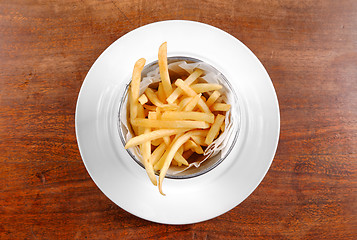 Image showing Delicious french fries closeup