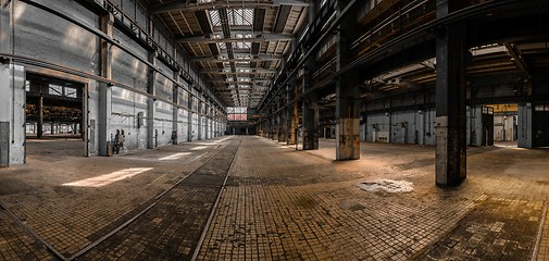 Image showing Industrial interior of a large building