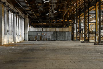 Image showing Industrial interior of an old factory