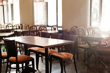 Image showing Interior of a traditional hungarian restaurant