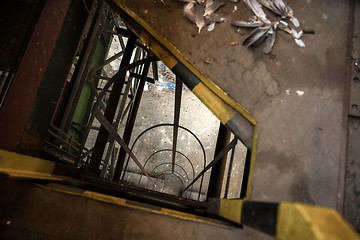 Image showing Industrial ladder in a factory