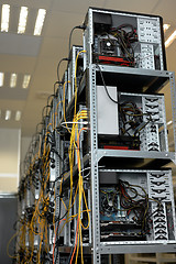 Image showing Modern computer cases in a data center