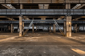 Image showing Industrial interior of an old factory