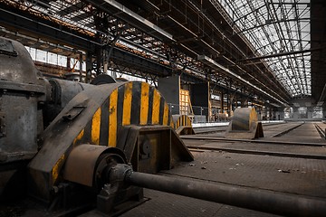 Image showing Industrial interior of an old factory