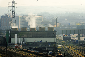 Image showing Landscape with industrial architecture