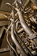 Image showing Large industrial generator closeup