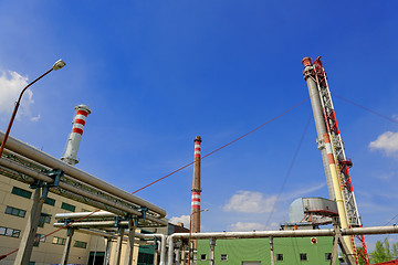 Image showing Sunshine with a thermal power plant