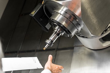 Image showing Laser cutter in a factory