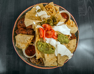 Image showing Delicious mexican food on a plate