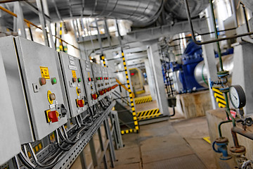 Image showing Industrial interior of a power plant