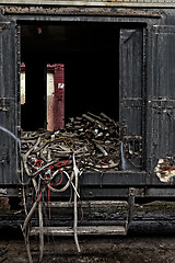 Image showing Industrial door of a factory