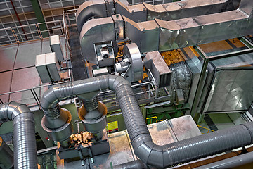 Image showing Large industrial interior with power generator