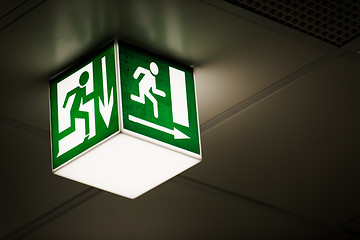 Image showing Exit sign on the wall