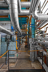 Image showing Industrial interior of a power plant