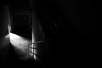 Image showing Dark Corridor in a building