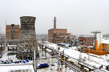 Image showing Landscape with industrial architecture