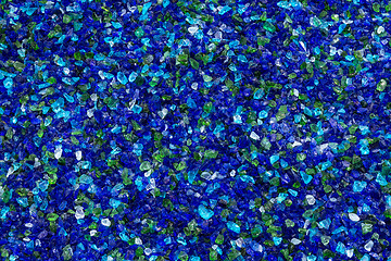 Image showing Blue decorative glass background