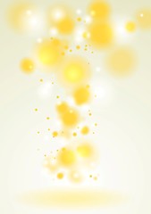 Image showing Colourful yellow shiny vector background