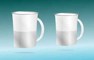 Image showing photorealistic white cup set