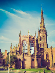 Image showing Retro look Coventry Cathedral