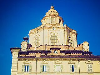 Image showing Retro look San Lorenzo church, Turin