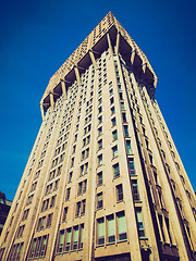 Image showing Retro look Torre Velasca, Milan