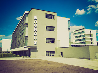 Image showing Retro look Bauhaus Dessau