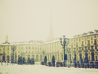 Image showing Retro look Piazza Vittorio, Turin