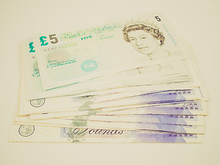 Image showing Retro look Pound note