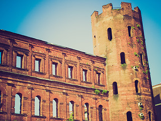 Image showing Retro look Porte Palatine, Turin