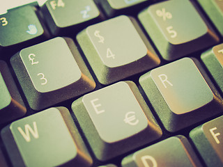 Image showing Retro look Computer keyboard