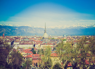 Image showing Retro look Turin view