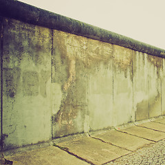 Image showing Retro look Berlin Wall