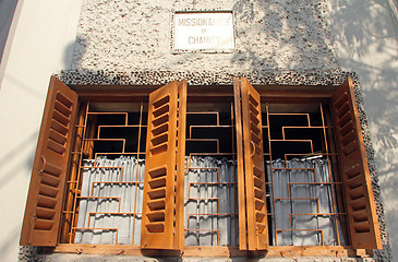 Image showing Windows of the Mother House, where Mother Teresa used to live, Kolkata