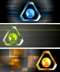 Image showing Abstract hi-tech vector banners