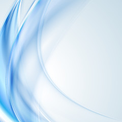 Image showing Bright blue wavy design