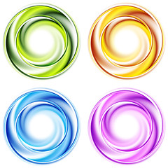 Image showing Abstract shiny vector circles